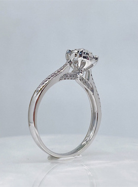 925银美人鱼铂金18K金钻戒