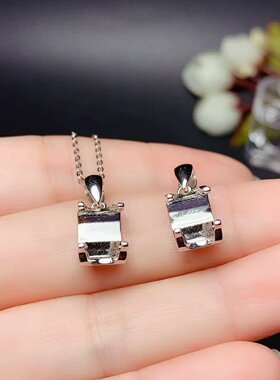 925纯银吊坠空托莫桑钻多尺寸一克拉两克拉圆5\6\8\9mm银托加工