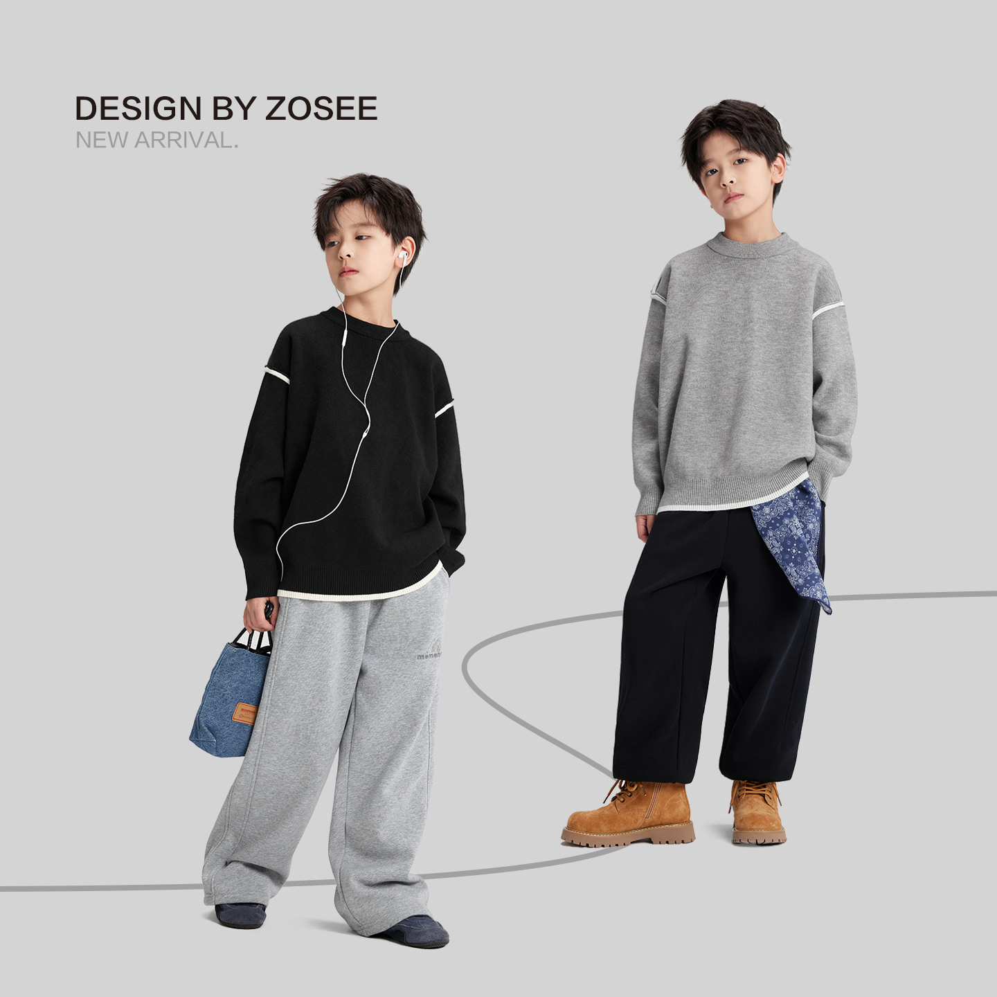 左西童装男童毛衣秋冬款2025新款儿童中大童仿羊绒套头针织衫冬装,淘宝优惠券,粉丝福利购,淘宝优惠卷