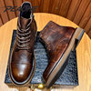 Cowhide Martin boots men's British style short boots business formal wear