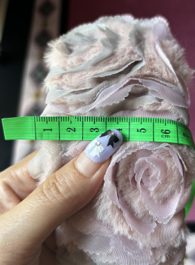 原创设计自制粉色玫瑰花立体发箍