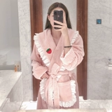 Зимний длинный банный халат, сексуальная коралловая бархатная фланелевая пижама, коллекция 2023, популярно в интернете, увеличенная толщина