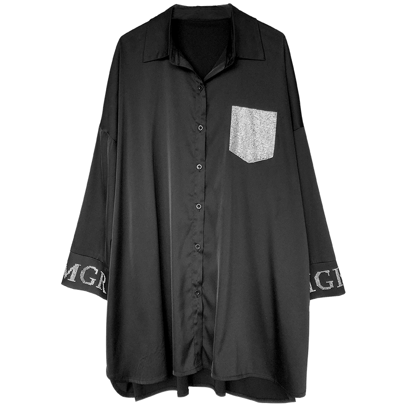 2021年新款带钻衬衫春秋冰丝睡裙 pxfc睡裙