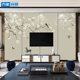 Hard bedside background wall living room sofa embroidery Chinese style