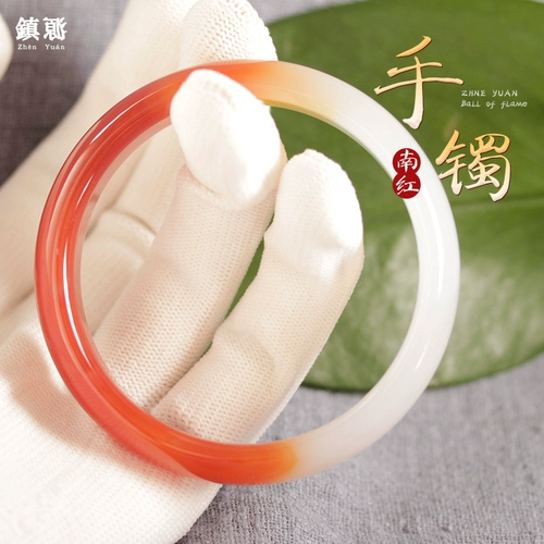 Натуральный красный агатовый тонкий женский браслет