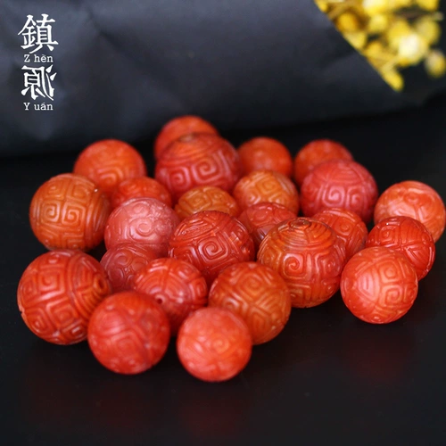 Натуральные красные резные агатовые бусины, браслет из бисера, четки из круглых бусин, аксессуар