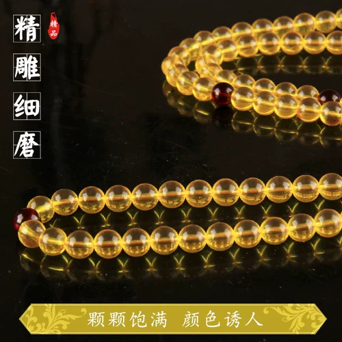 Натуральные бусины, украшение-шарик из воскового агата, браслет, четки из круглых бусин, четки бодхи, аксессуар