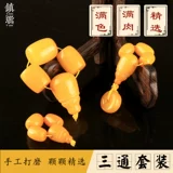 Шлем из воскового агата, комплект, янтарные бусины, четки бодхи, аксессуар, тройник