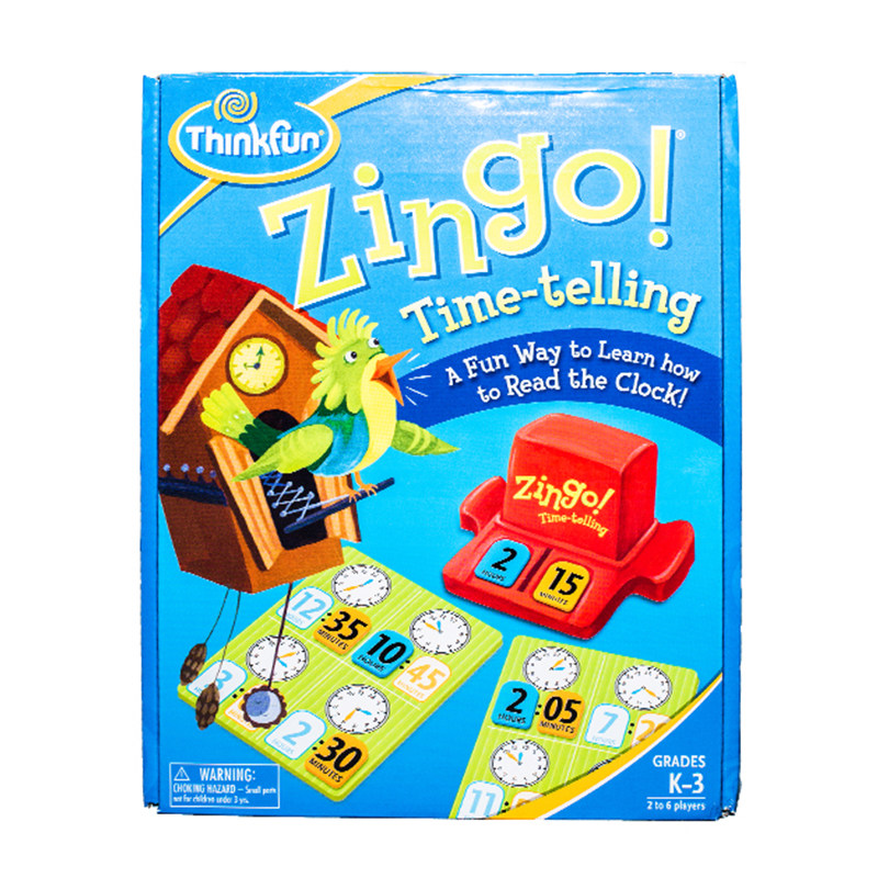 美国 ThinkFun眼明手快时间乐Zingo Time Telling儿童益智玩具_虎窝淘