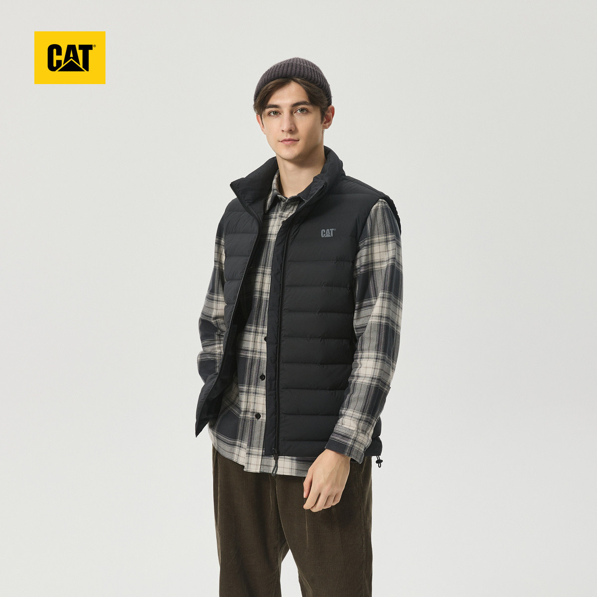 CAT卡特秋冬男士休闲户外轻薄防泼溅基础羽绒马甲商场同款,淘宝优惠券,粉丝福利购,淘宝优惠卷