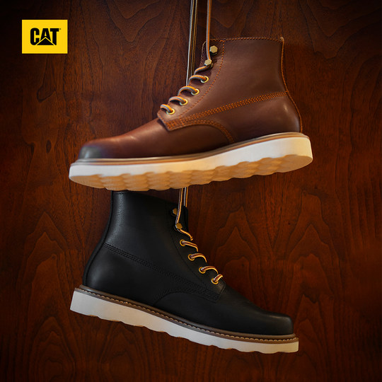CAT卡特25秋冬新品男士户外高帮经典牛皮复古单鞋