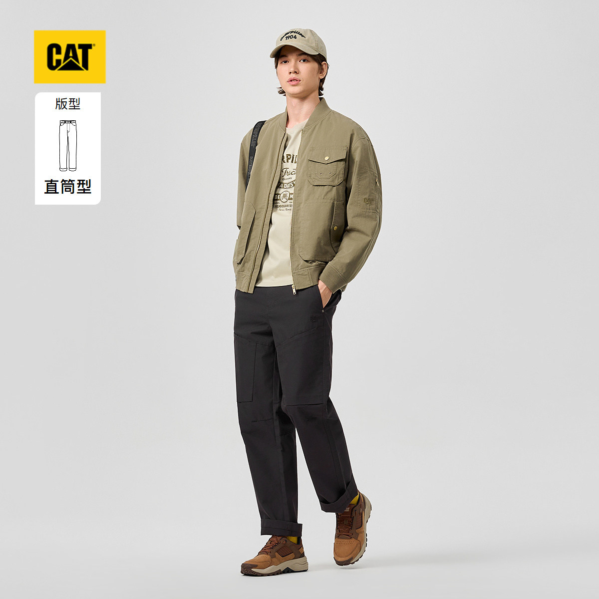 CAT卡特26春季新品男士复古工装宽松直筒水洗工装长裤商场同款,淘宝优惠券,粉丝福利购,淘宝优惠卷