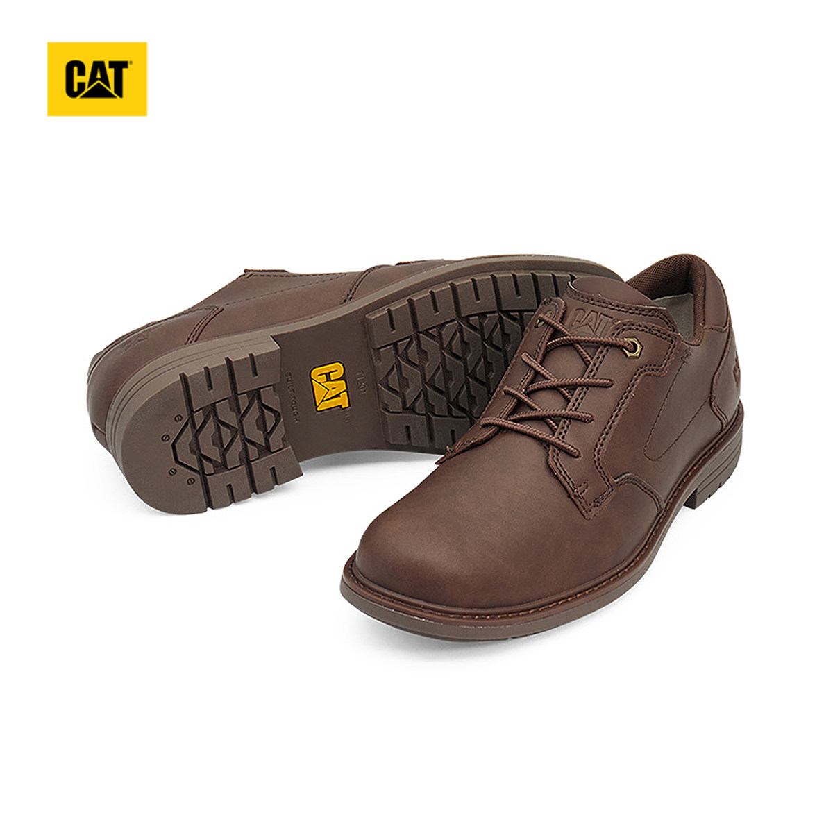 CAT卡特25秋冬新款男士商务通勤低帮百搭休闲单鞋油蜡皮质感皮鞋,淘宝优惠券,粉丝福利购,淘宝优惠卷