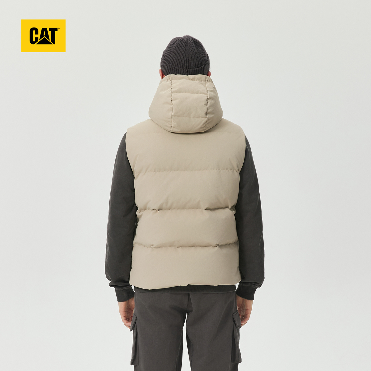 【三防】CAT卡特25秋冬男户外休闲特氟龙材质羽绒马甲商场同款-图3