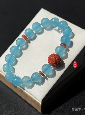 和嘉裕海蓝宝南红原创设计国潮风