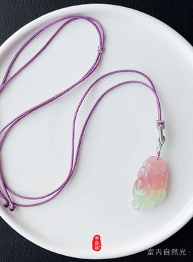 和嘉裕男女款西瓜碧玺灵狐吊坠