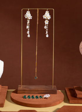 棕色绒布饰品板首饰展架