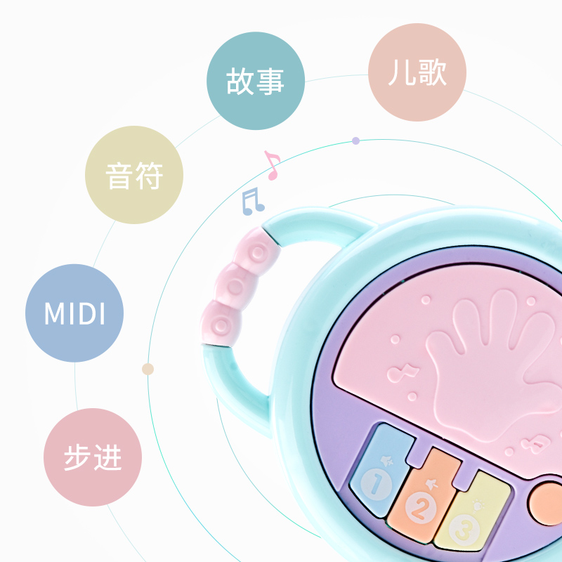 婴儿童玩具手摇铃0-1岁男宝宝6抓握训练3早教益智幼儿9女孩10个月-图3