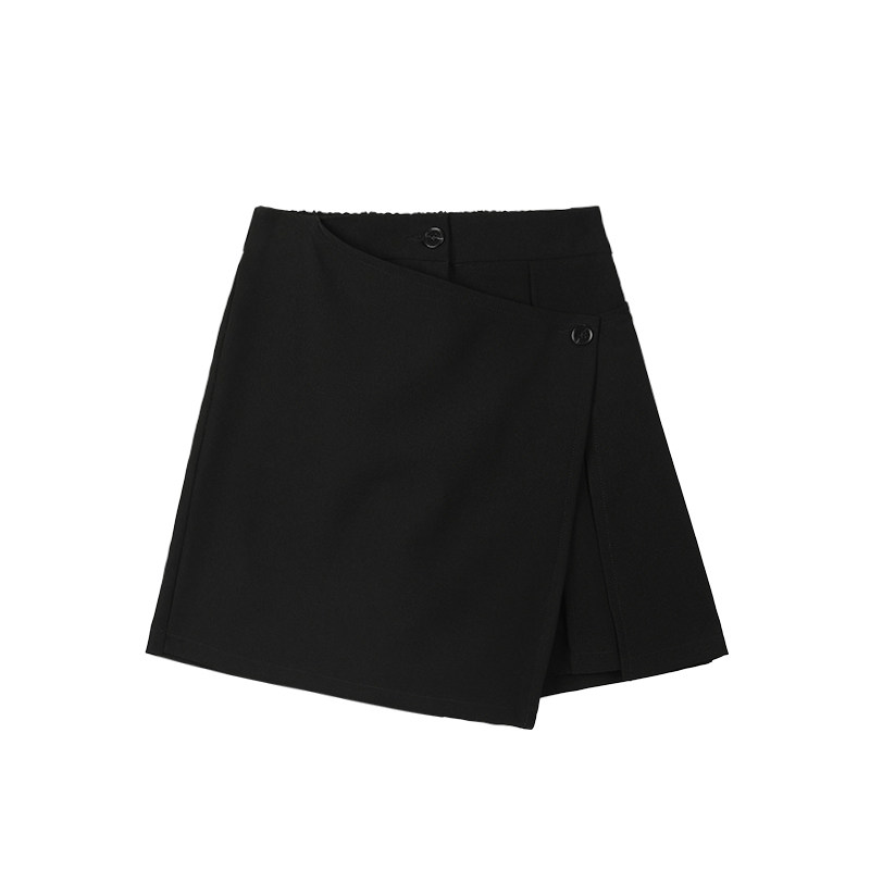 黑色裙裤设计感小众夏不规则半身裙 locodayll休闲裤