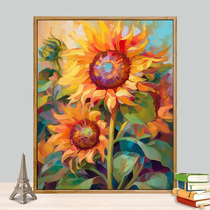 Digital Oil Painting Diy Fill Color Draw 2023 New Van Gogh Sunflower High Sensation Master Craftsmanship Decoration Painting