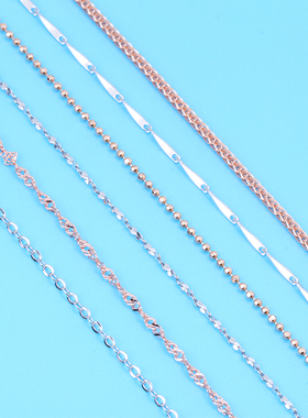 S925纯银肖邦链女锁骨闪珠银链