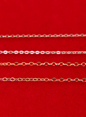 925纯银项链o型链百搭镀18k时尚