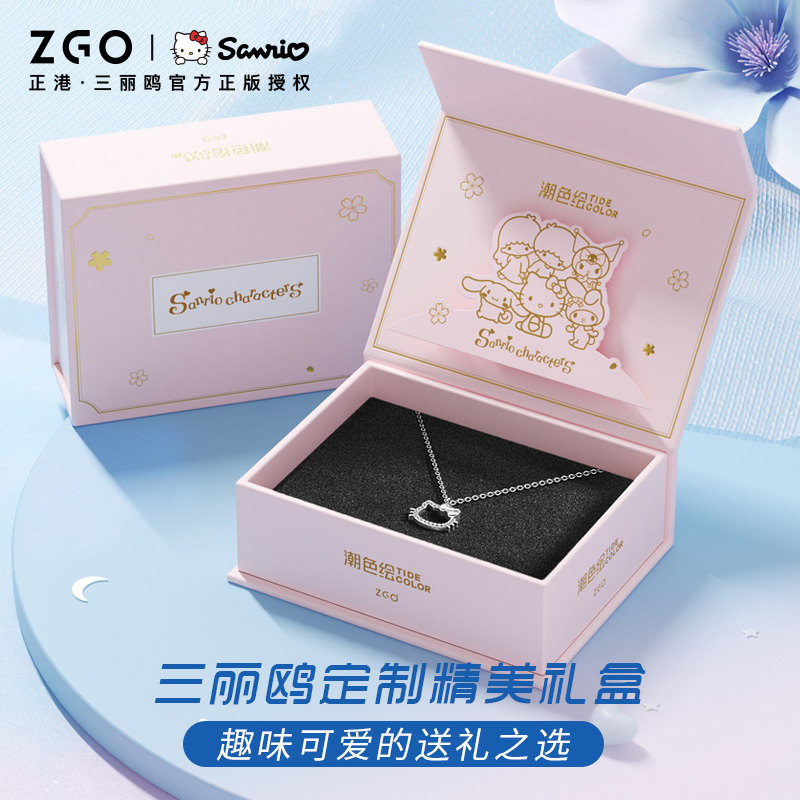 正港ZGOx HelloKitty项链女纯银三丽鸥新款哈喽kitty生日礼物女生 - 图2