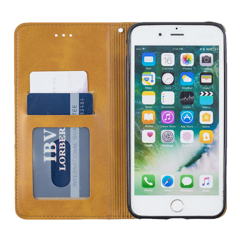 适用苹果15手机壳6S 7自动SE2 16 8plus翻盖皮套13钱包14plus全包iphone11pro max保护套XR男女款XS插卡12壳 - 图3