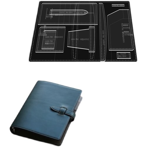 A6活页记事本手帐套亚克力出格模板786diy手工皮具笔记本套纸格样 - 图3