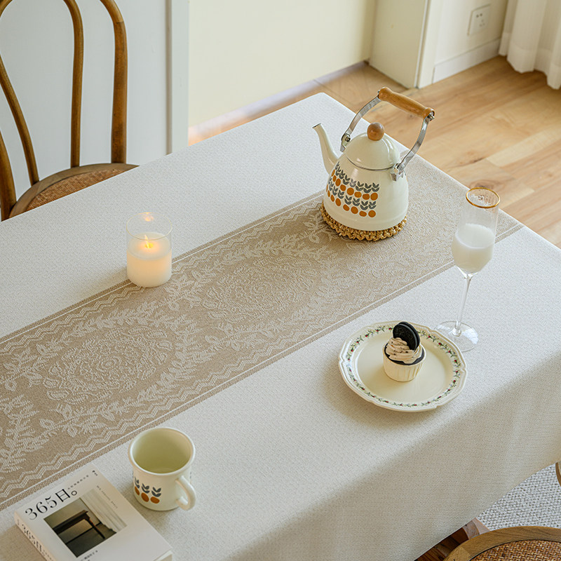 棉麻布艺餐桌桌布ins风茶几盖巾法式氛围感会议轻奢高级感厚台布,淘宝优惠券,粉丝福利购,淘宝优惠卷