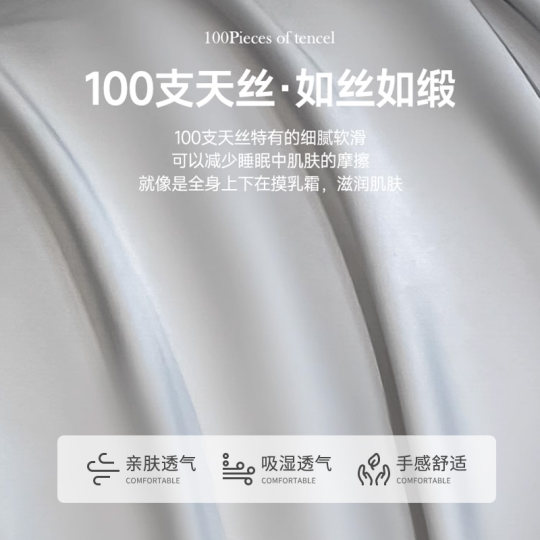 A pair of Tencel pillowcases 48cmx74cm