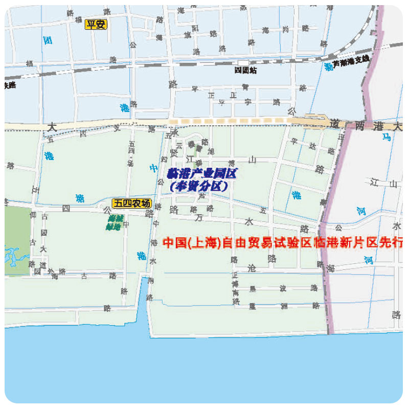 【上海直发】上海市奉贤区地图2024 上海分区交通旅游便民出行指南 地铁站景点学校医院商厦图书馆分布情况 中华地图学社 - 图1