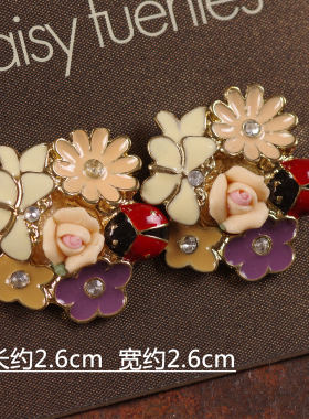 欧美夸张独家打版样品女耳环钉夹