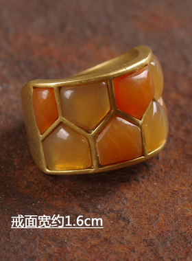 欧美复古夸张大码女中古着戒指环