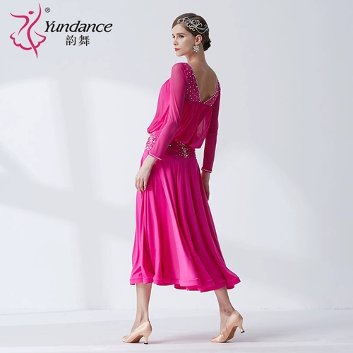 Yundance Rhyme Dance New National Standard Modern Dance Clothing Big Dress, платье Waltz Dragers Service