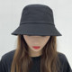 Hat Women's Korean Style Trendy Black Fisherman Hat Summer Thin Women's Breathable Sun Shade Sun Protection Japanese Versatile Solid Color Basin Hat