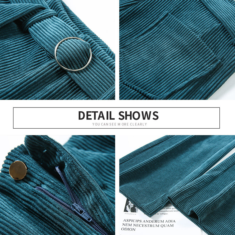 2019秋冬高腰直筒垂感宽松阔腿裤 雪来赛奇休闲裤