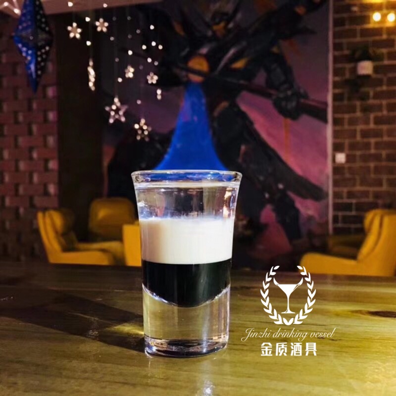 金质酒具加厚普通玻璃子弹杯shot烈酒杯白酒杯一口杯B52鸡尾酒 - 图0