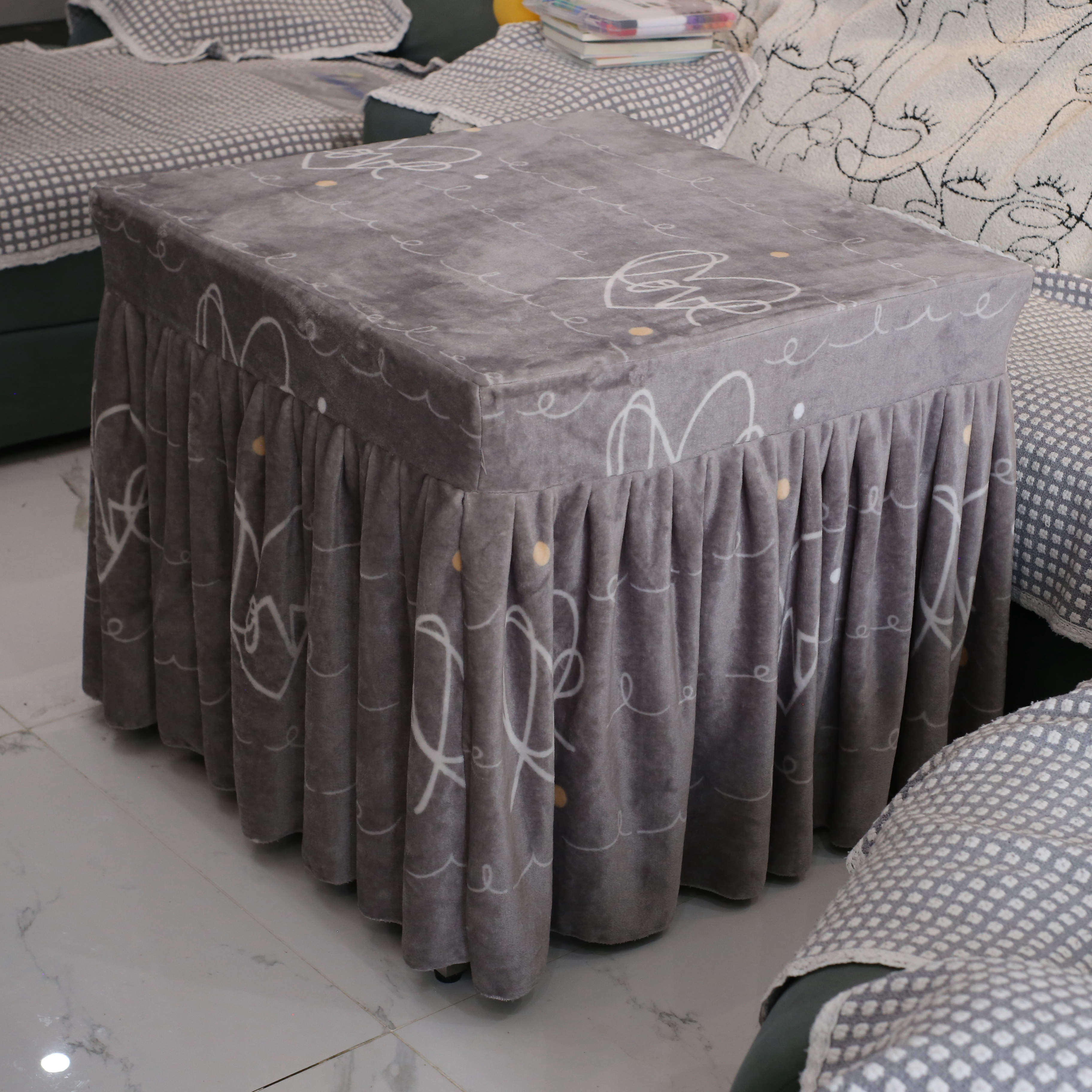 电烤炉套罩双面金貂绒烤火罩烤火被子茶几取暖桌布罩加绒加厚家用,淘宝优惠券,粉丝福利购,淘宝优惠卷