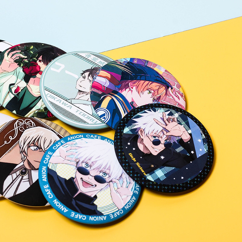 厚底磨砂凹槽日谷底吧唧定制自印动漫马口铁徽章DIY金属勋章胸针,淘宝优惠券,粉丝福利购,淘宝优惠卷