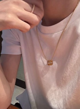 s925纯银十字架鸢尾花路通项链小众精致女士高级感轻奢饰品毛衣链