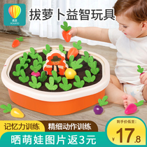 Children Montets Early teaching Puzzle Interesting fun Turnip Toy Farm Baby Baby Fine Action Training Teaching Aids