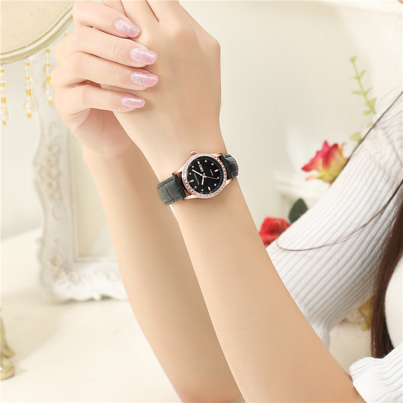 2020新款女士学生韩版网红风石英表 卡罗莎国产腕表