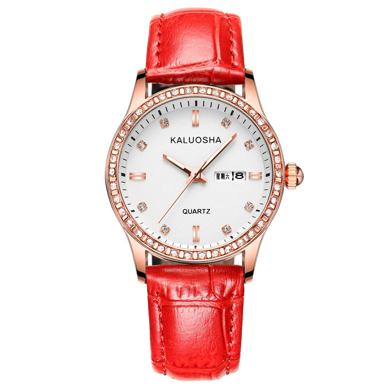 2020新款女士学生韩版网红风石英表 卡罗莎国产腕表