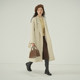 Omont egg tart family wool mid-length woolen coat