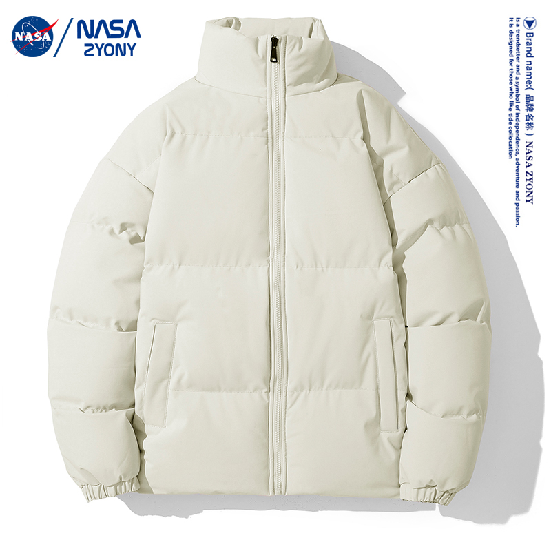 NASA联名冬季情侣立领百搭棉衣