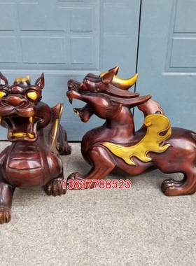 纯铜貔貅摆件飞天独角兽天禄金翅铜皮丘风水摆件工艺礼品铜雕定制