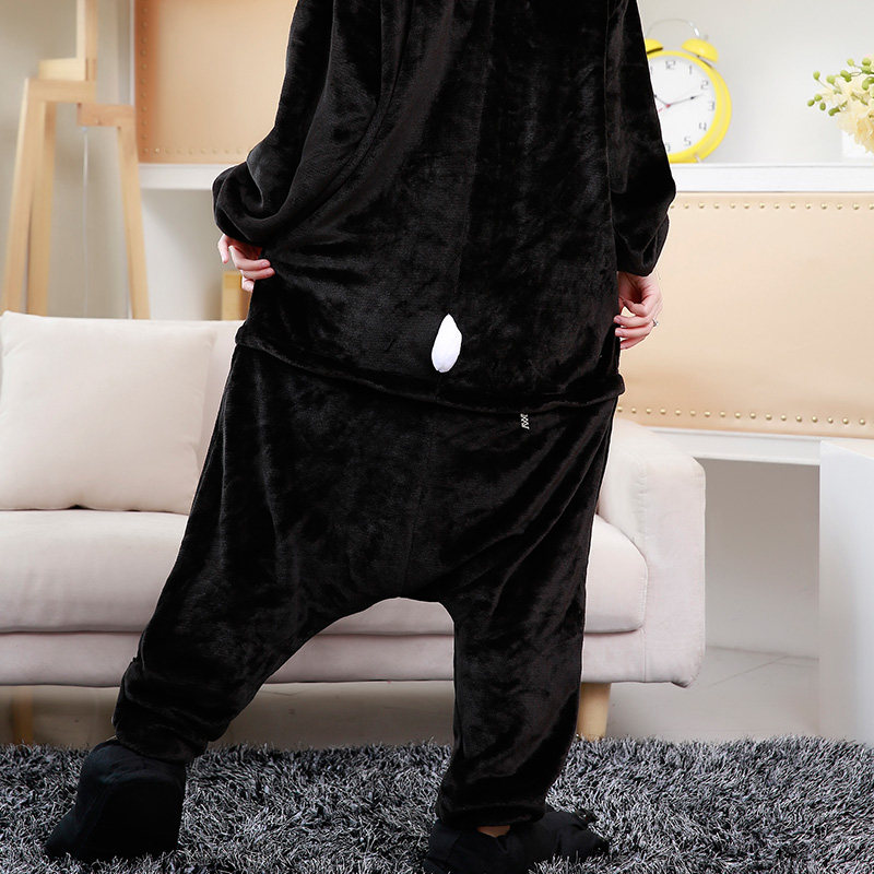 秋冬款法兰绒男女情侣成人可爱睡衣 一阳指服饰睡衣/家居服套装