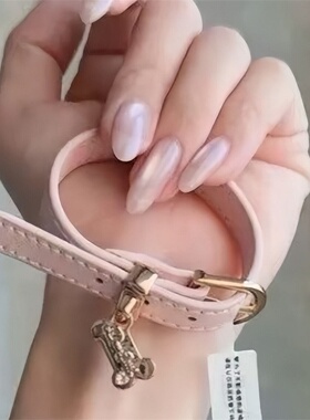 小猫爪手环链条流苏小锁皮质手链高级感轻奢甜酷辣妹锁骨链项圈女