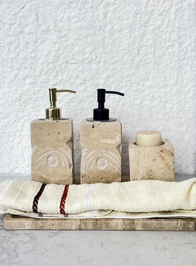 法式天然石卫浴套装洗发水摆件